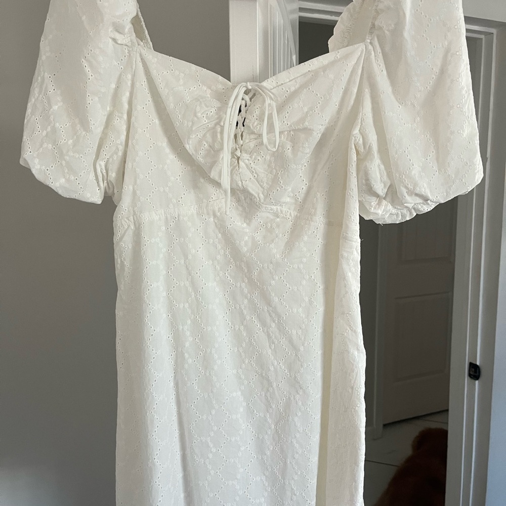 Steve Madden Cream Smocked Dress
